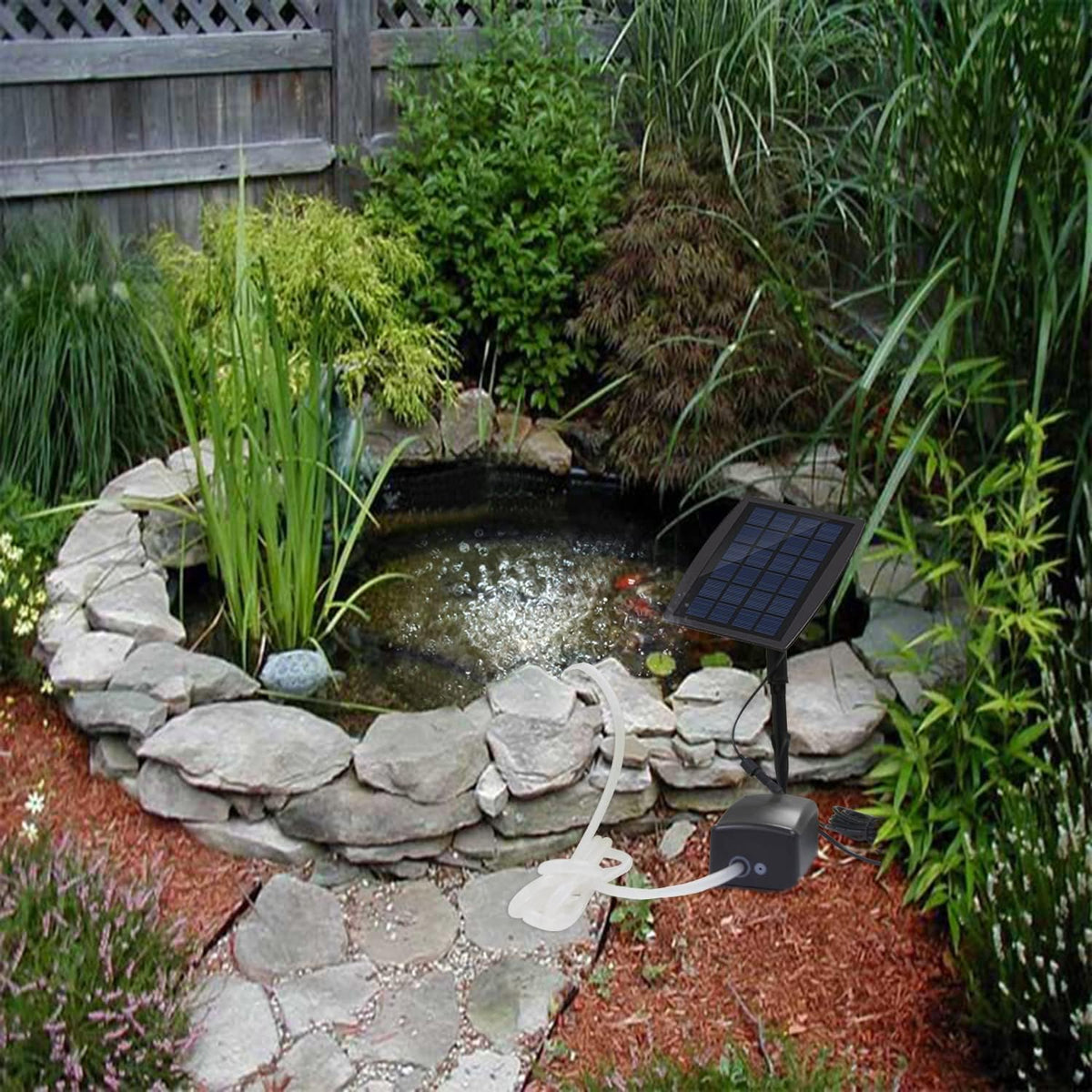 Solar Air Pump Pond Aerator Bubble Oxygenator V31964