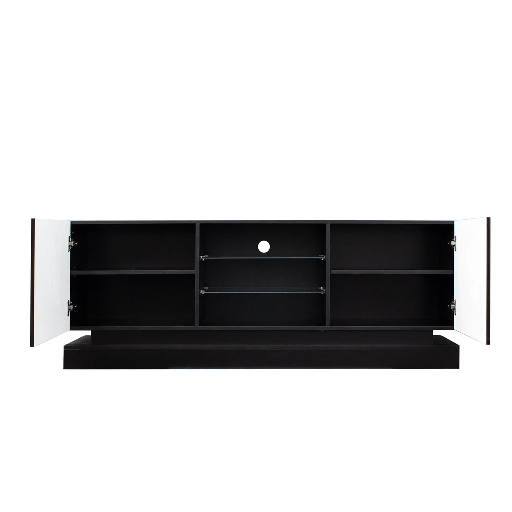 Black TV Stand with Storage Drawers N853