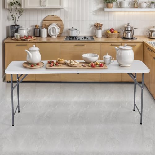 3 ft Adjustable Portable Plastic Folding Table Q242218