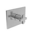 Gun Metal Rectangular Thermostatic Trim Plate with Handle F235