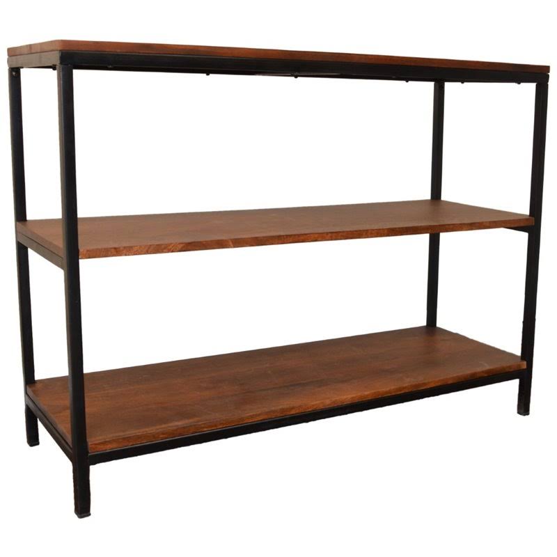 Chestnut Metal Frame Console Table K530