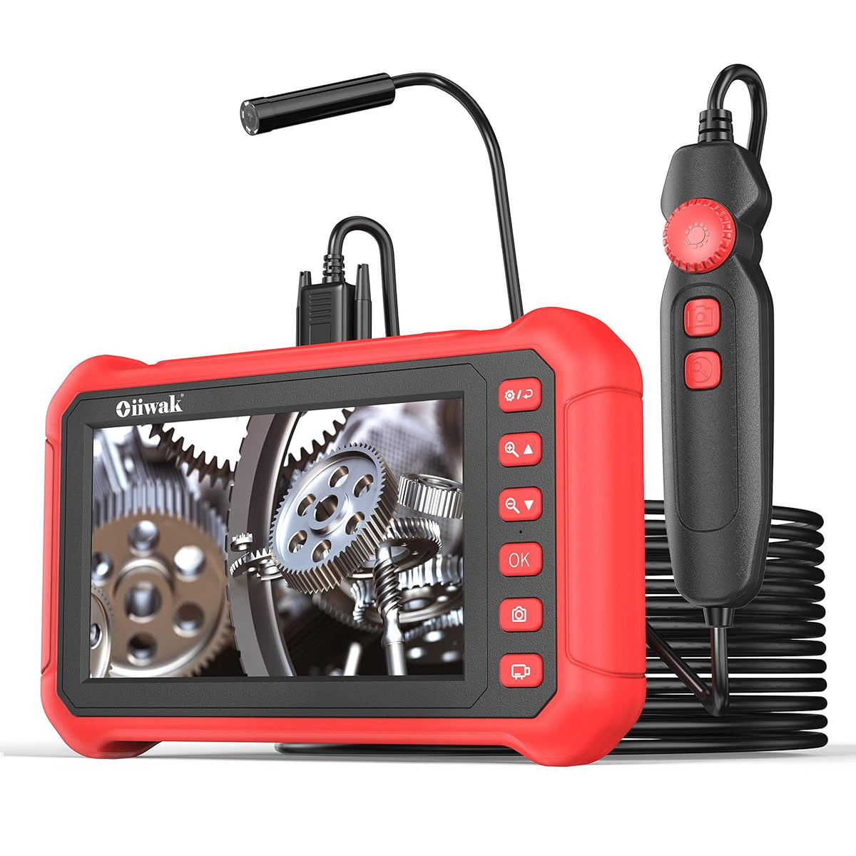 7 IPS Industrial Endoscope 5.0MP 1944P HD Borescope Camera IP68 Waterproof with 6 LED Lights C14046