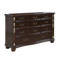 Brown 11 Drawer Wooden Dresser K415