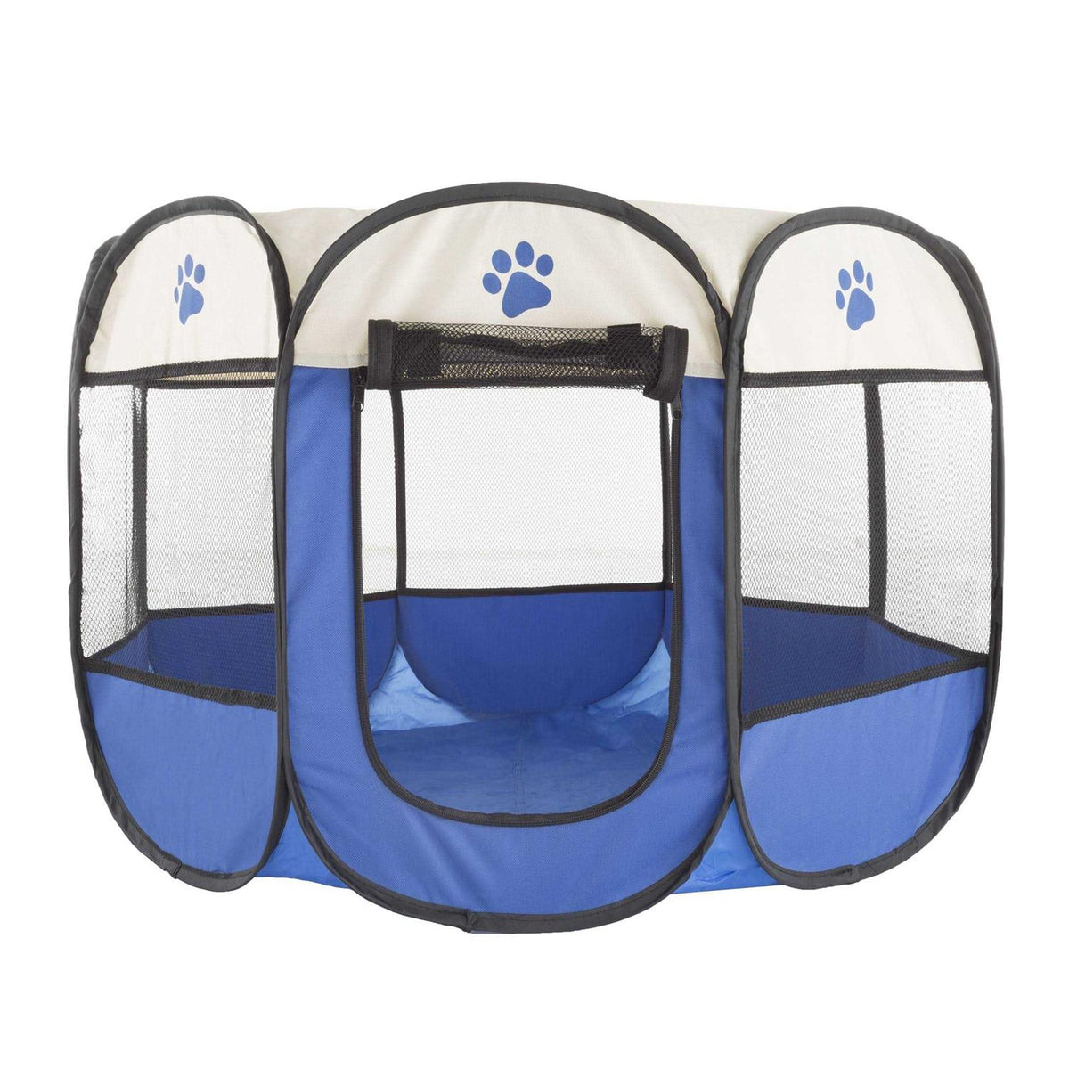 Pop-Up Pet Playpen with Carrying Case Blue O442355