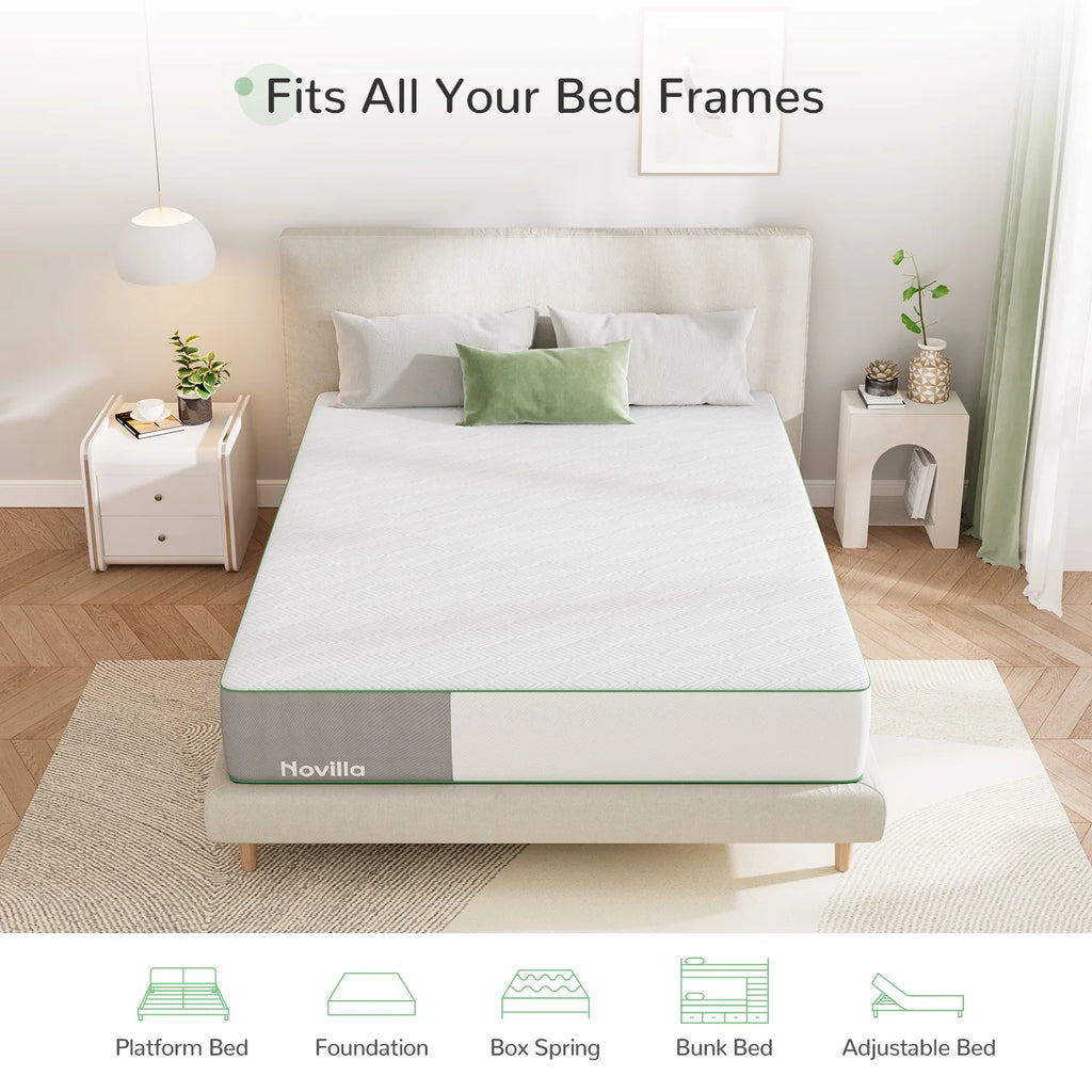 10'' Medium Firm Gel Memory Foam Mattress, Full Size N422