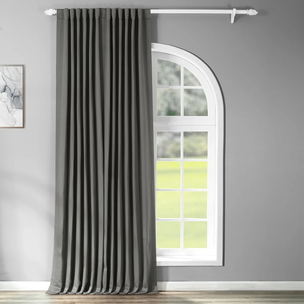 Anthracite Grey Extra Wide Blackout Curtain, 100W X 120L Z28531