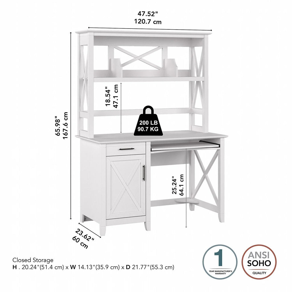 Small Computer Desk With Hutch L4505