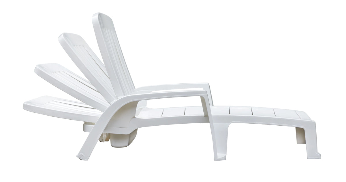 White Resin Chaise Lounge F2952