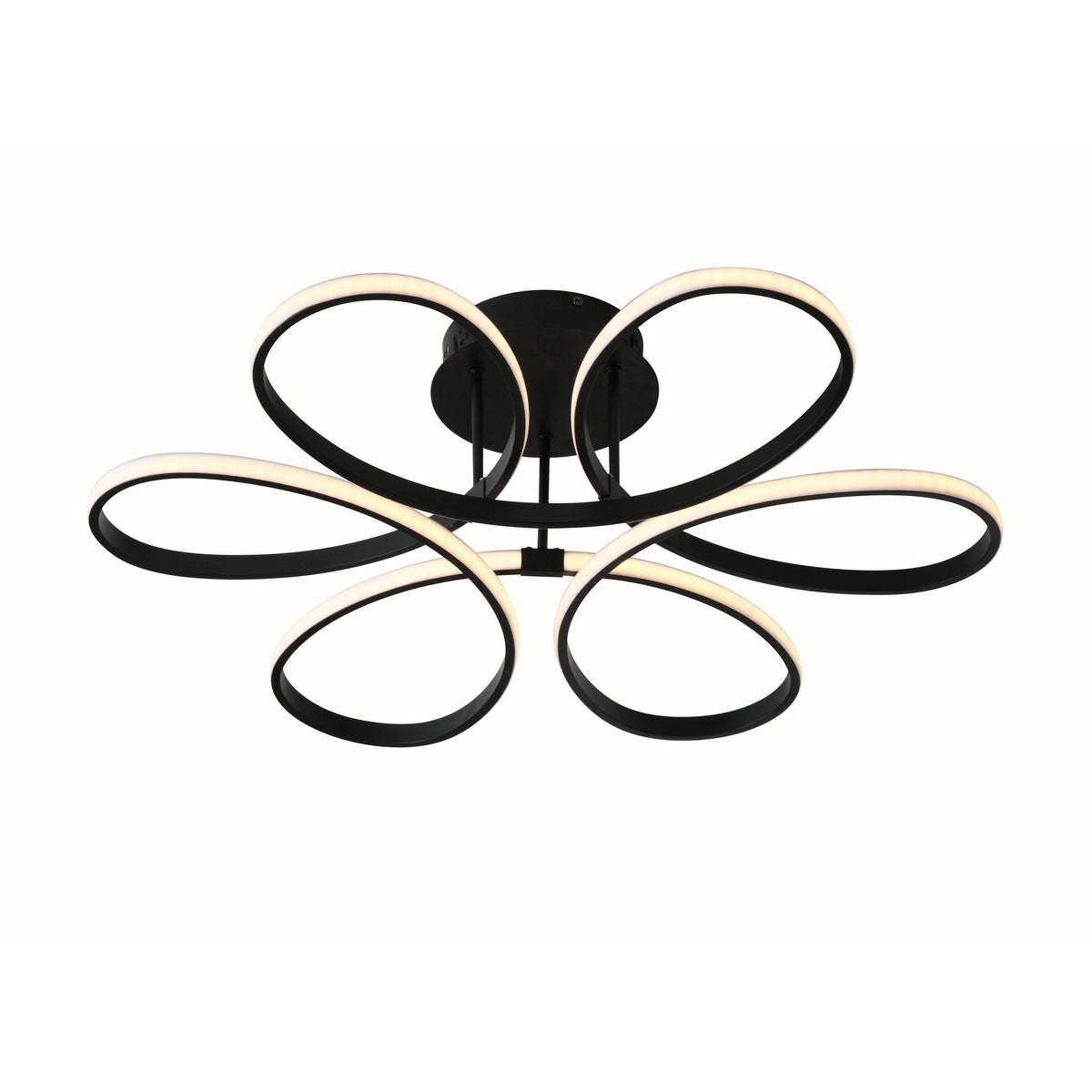 Black Semi Flush Ceiling Fixture A25358