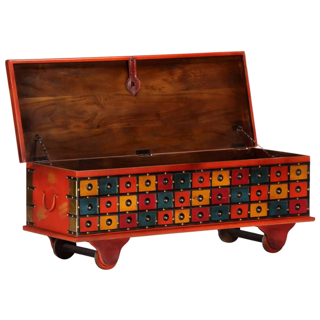 Acacia Wood Storage Chest D6826