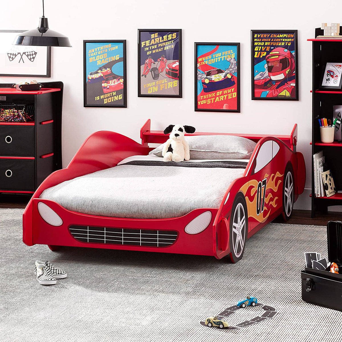 Red Twin Bed J21969
