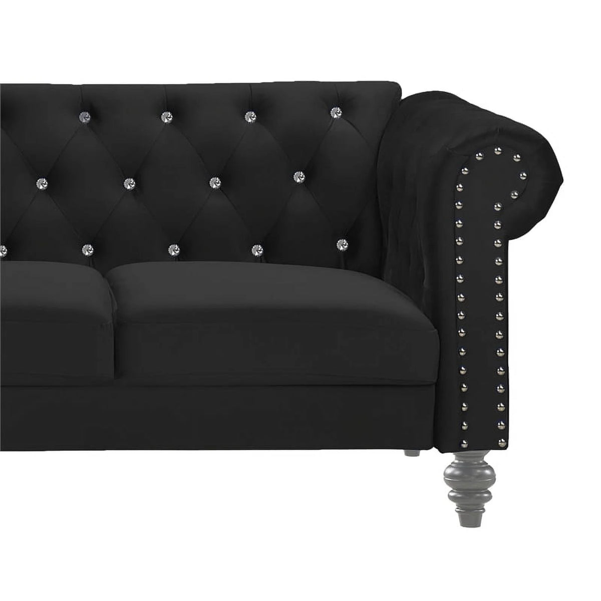 Black Velvet Sofa B124484