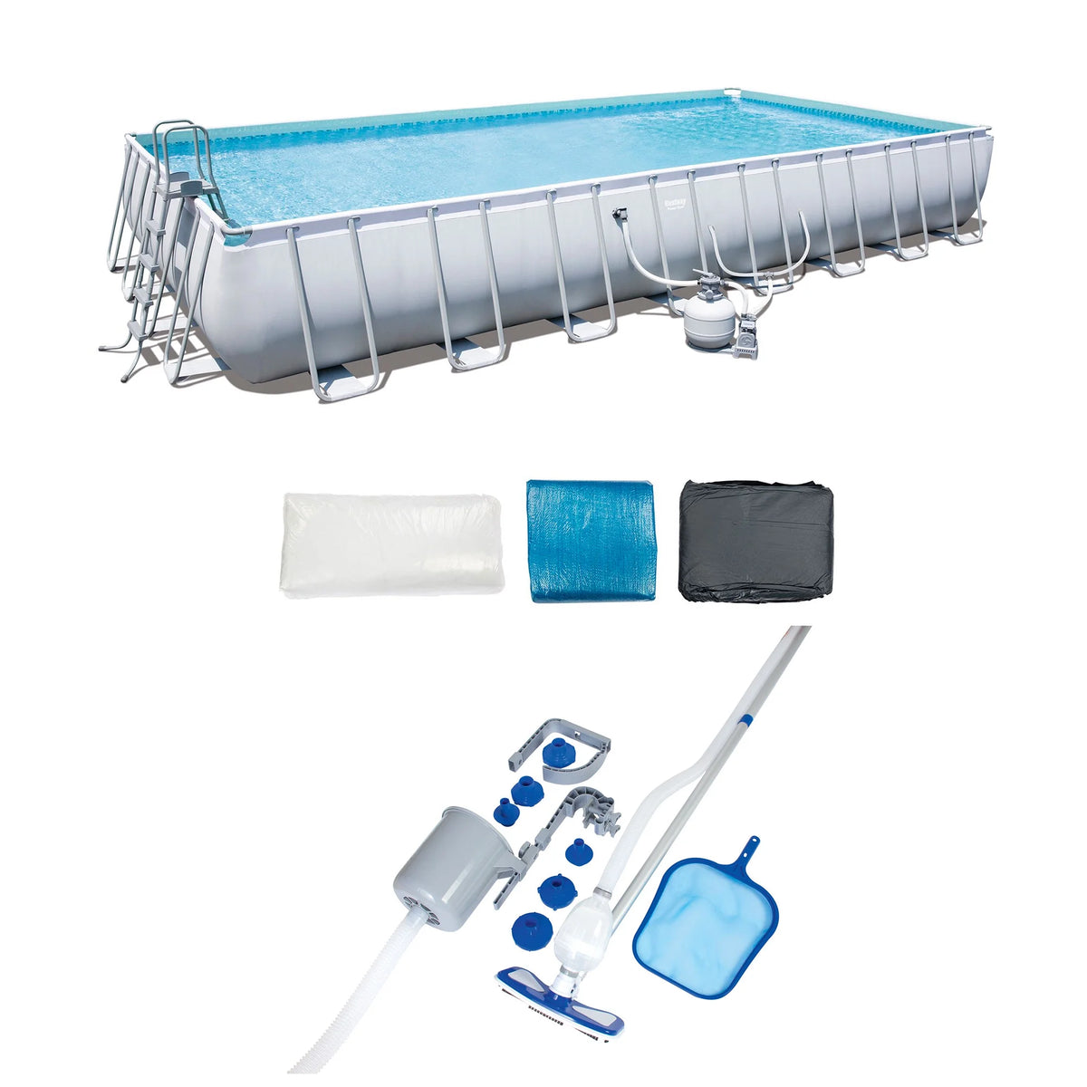 Frame Swimming Pool & Cleaning Vacuum & Maintenance Accessories Kit N130