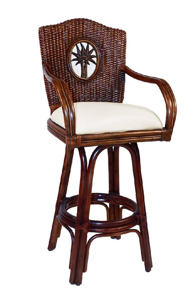 Swivel Rattan & Wicker Counterstool E2428