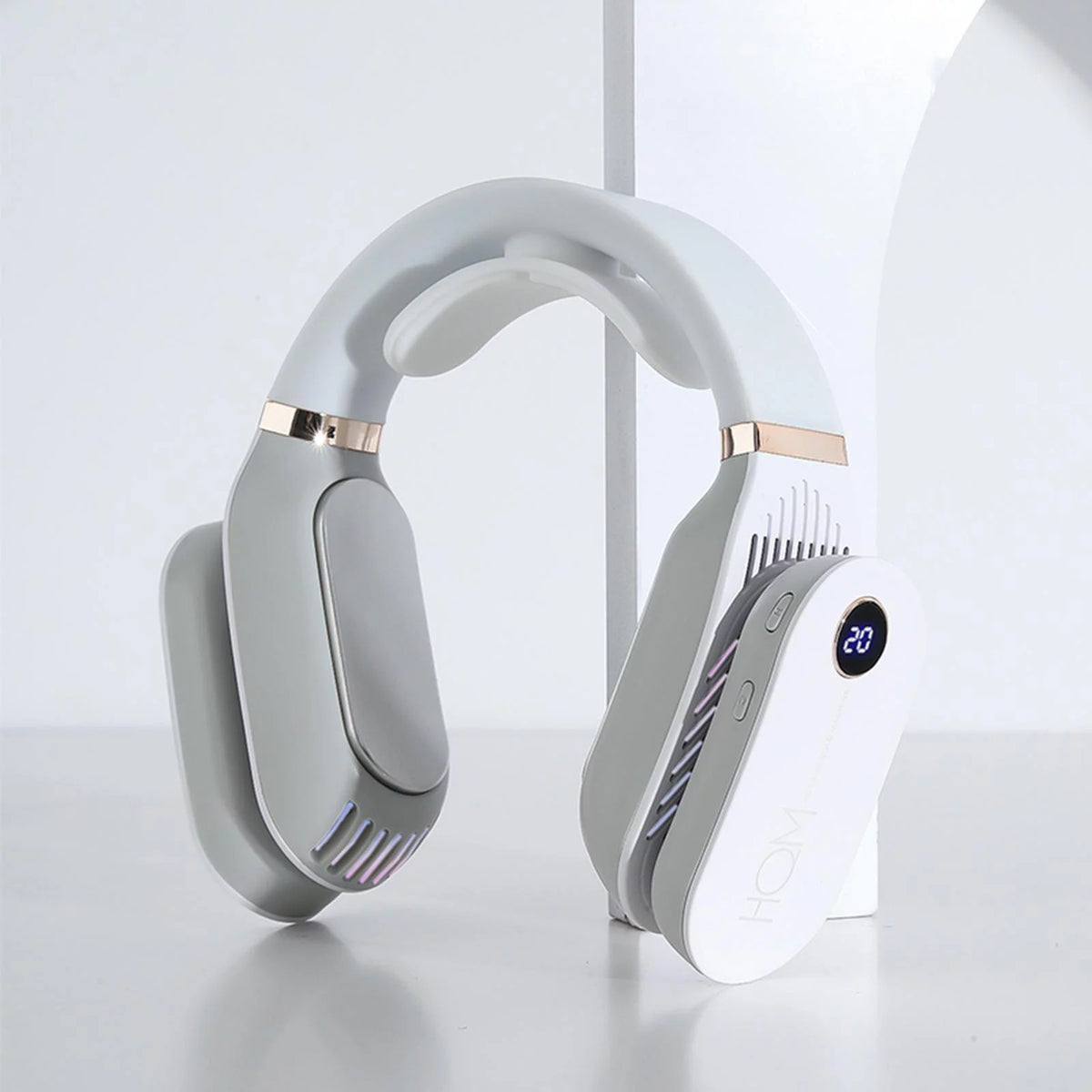 Portable Hanging Cooling Heater Air Conditioner Wearable Neck White A775614