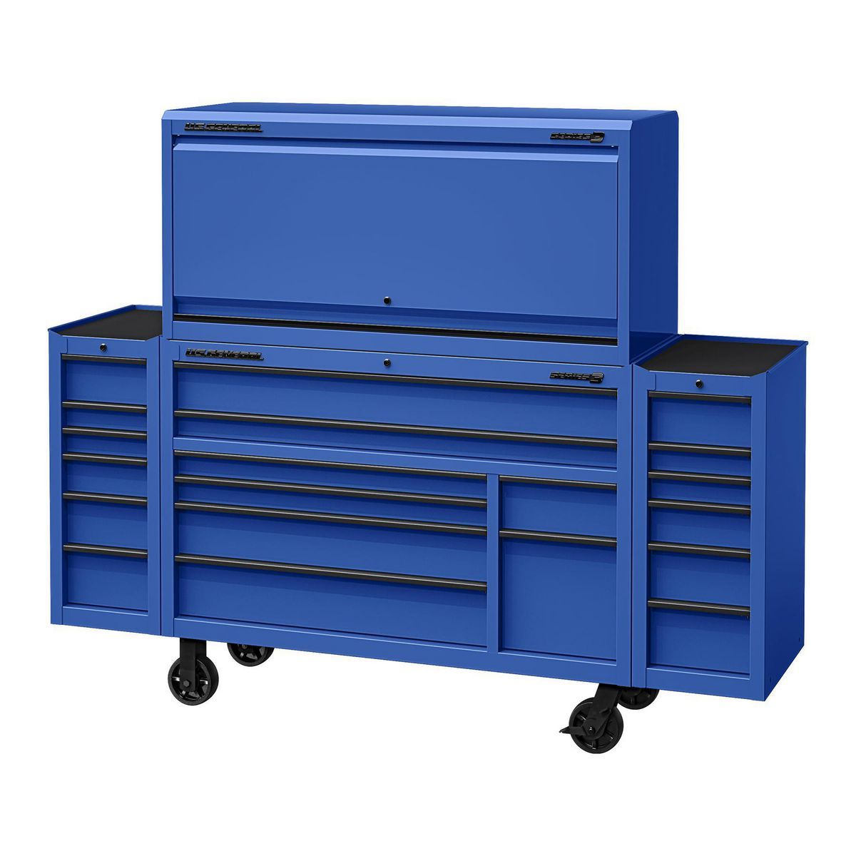 56 in. x 22 in. Blue Work Center Hutch R2802