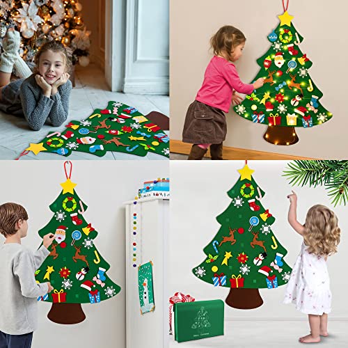 3ft DIY Felt Christmas Tree Set + Snowman Advent Calendar Y6730