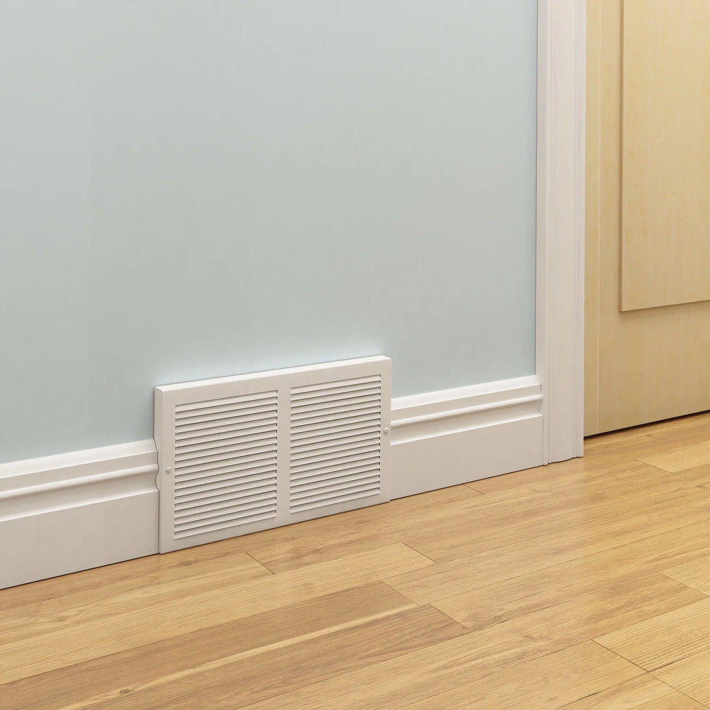 Imperial White Steel Rectangular Baseboard Return Grille G2239