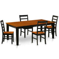 Black & Cherry 5 Piece Wood Dining Room Set T35141