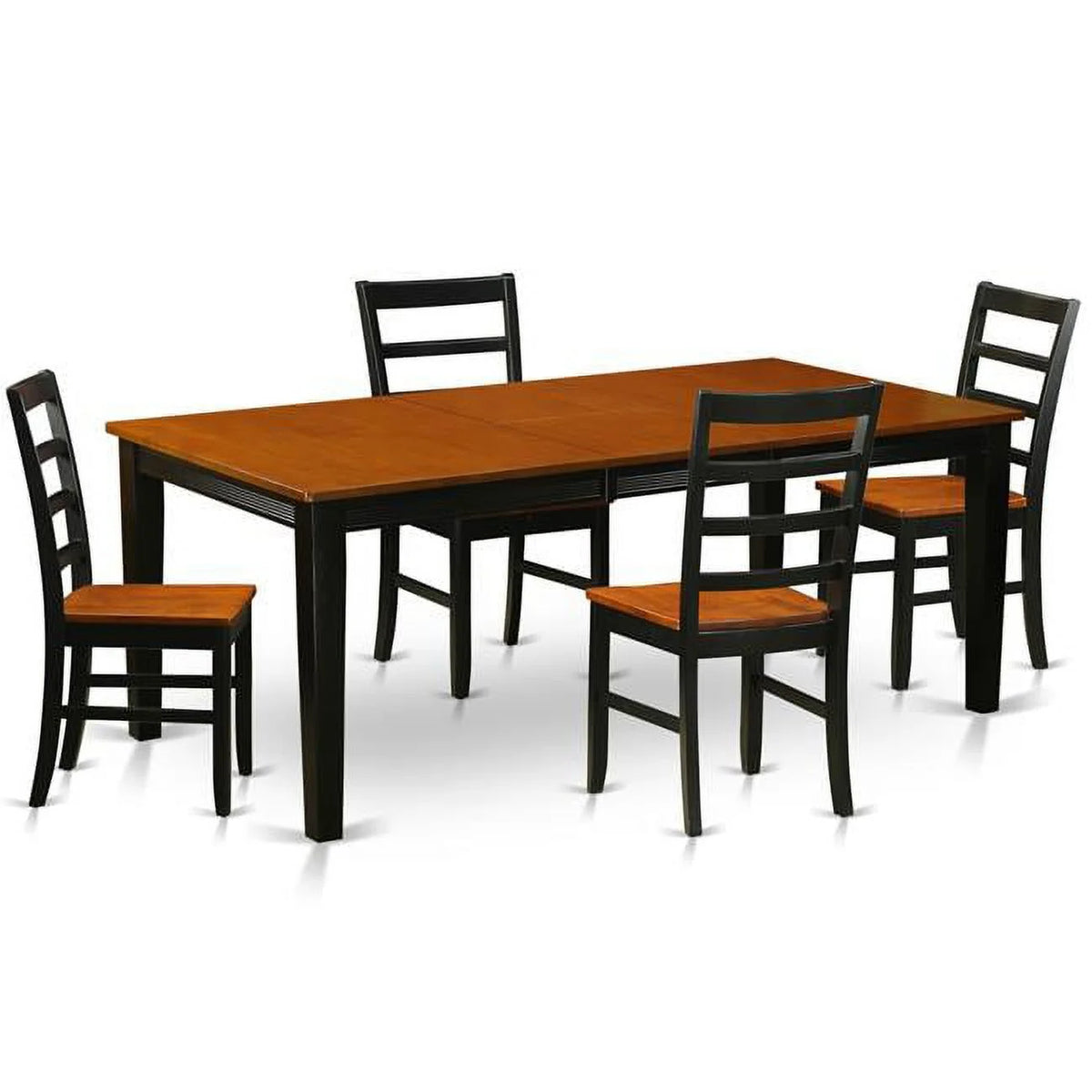 Black & Cherry 5 Piece Wood Dining Room Set T35141