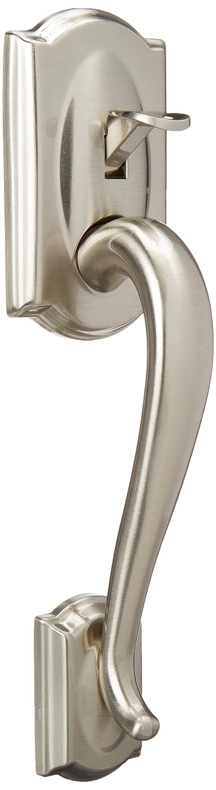 Satin Nickel Front Entry Handle Left-Handed Interior Lever U286887