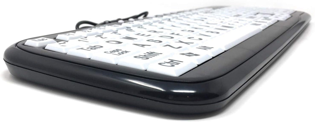 Wired USB Keyboard with Black Characters on White Keys Pack of 2 D534668