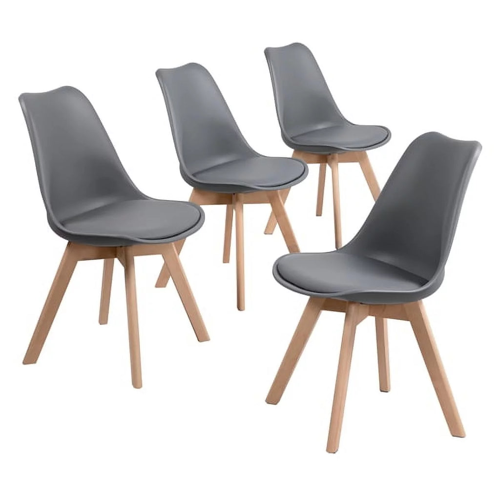 Gray Set of 4 Padded Dining Chairs G766