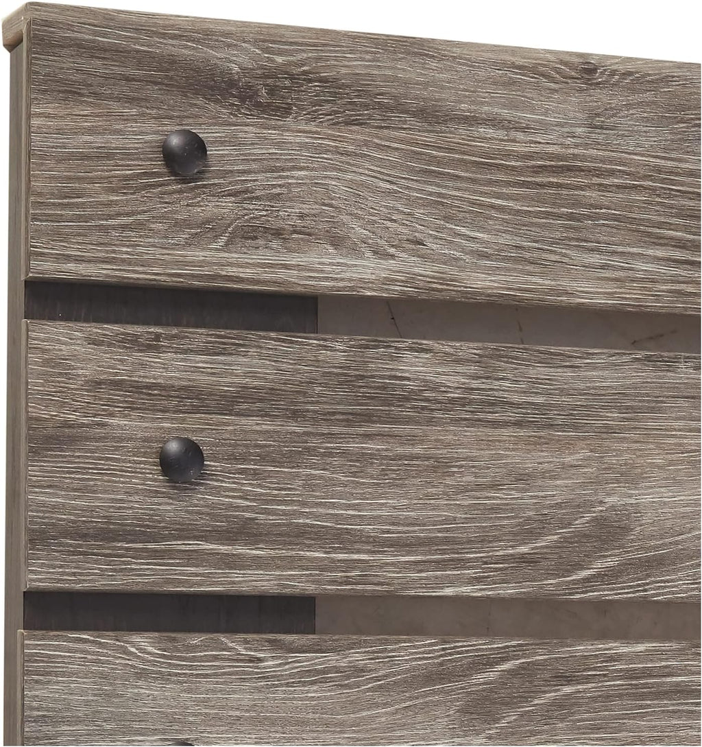 Full Weathered Gray Open Slat Panel Headboard Y6672