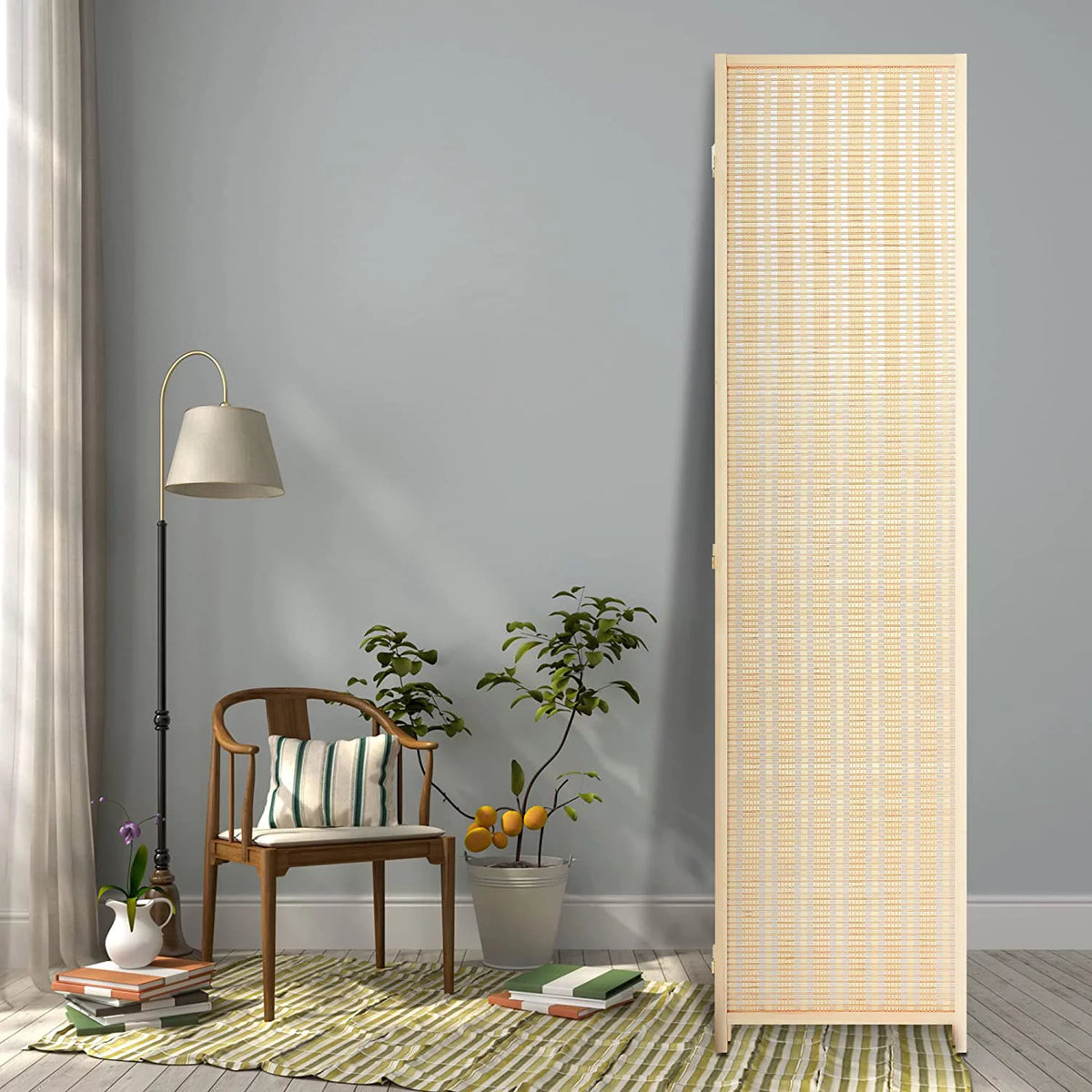 6 Panel 6ft Bamboo Room Dividers B135