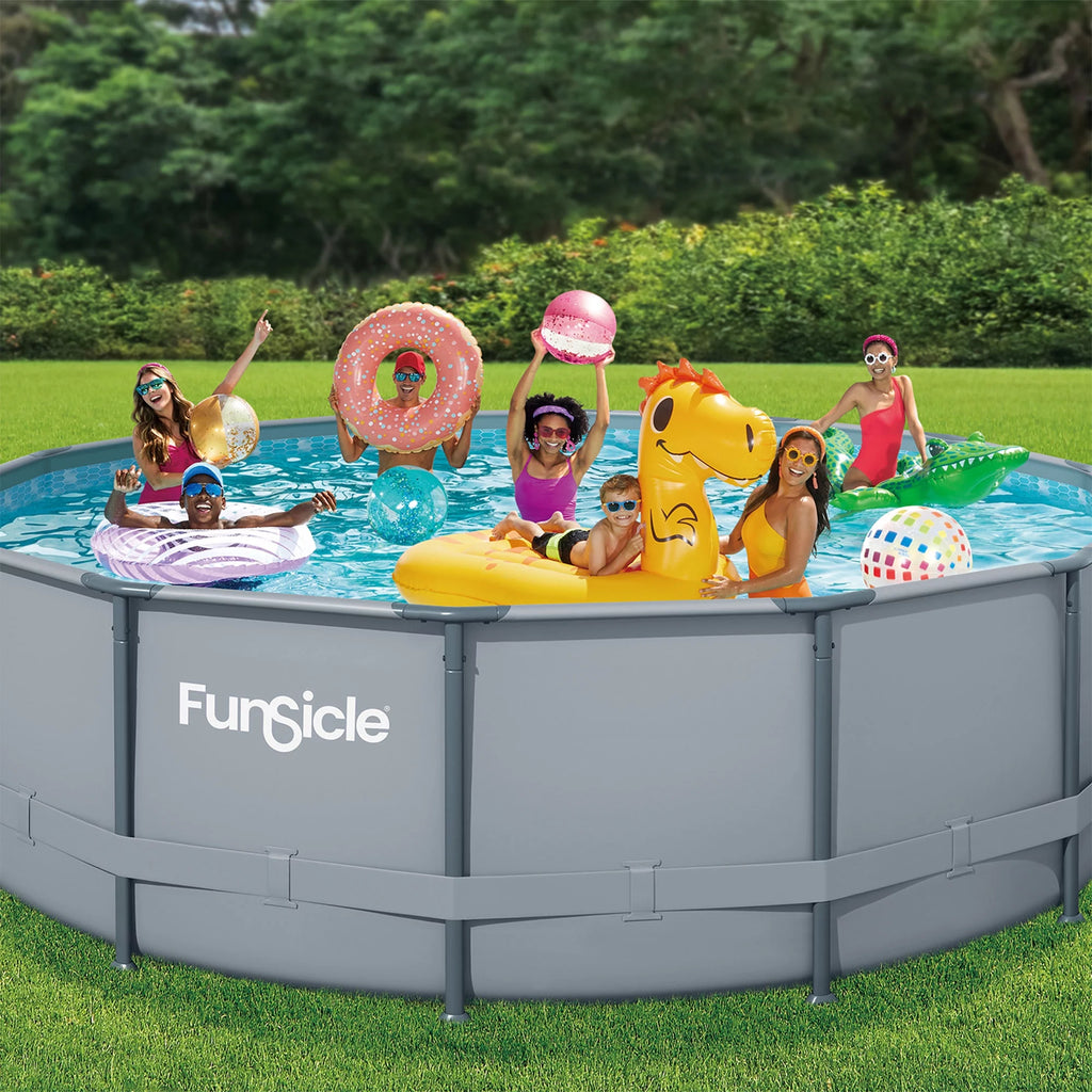 16 ft Round Above Ground Swimming Frame Pool K55598