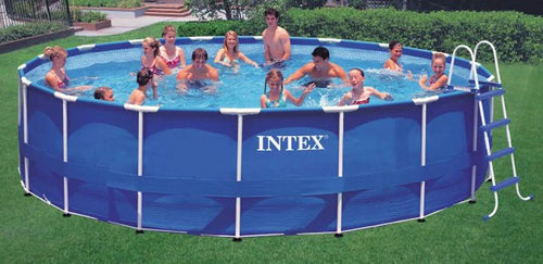 18ft x 48in Round Above Ground Swimming Pool Set with Pump Z62424