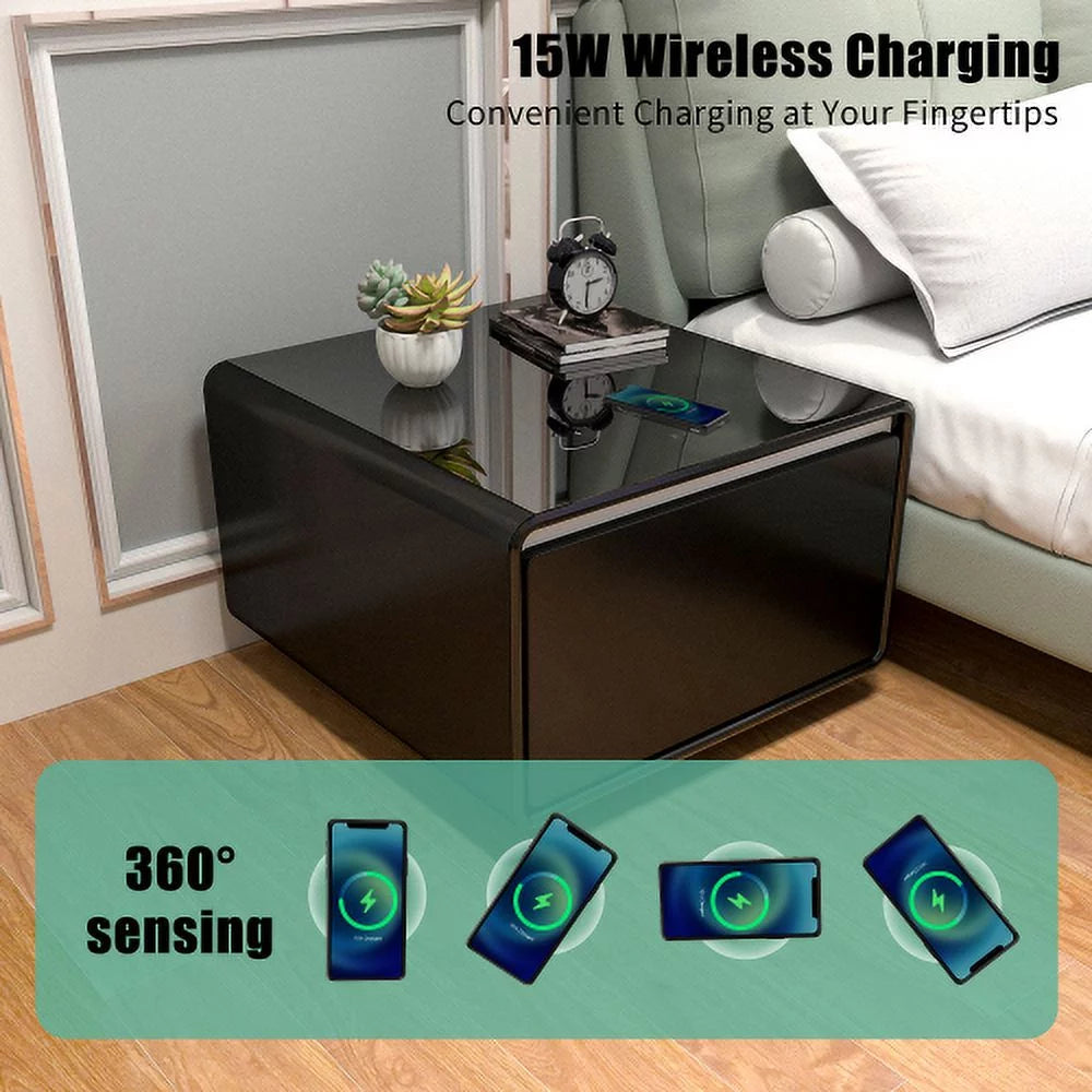 Smart Side Table with Built-in Fridge L385268