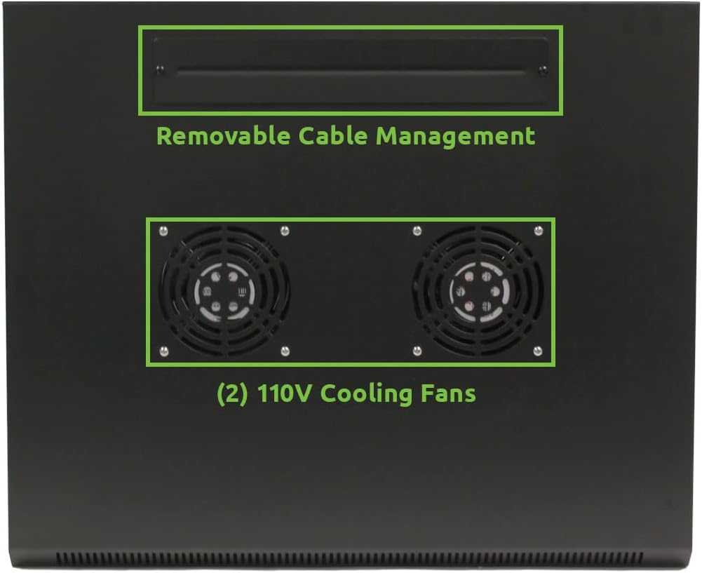 22U Wall Mount Server Cabinet with Glass Door E185059