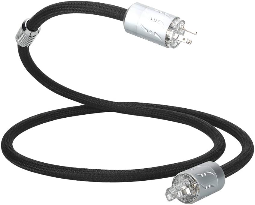 Audiophile Power Cable Copper AC Mains Cord with Rhodium Plated Connector N6834