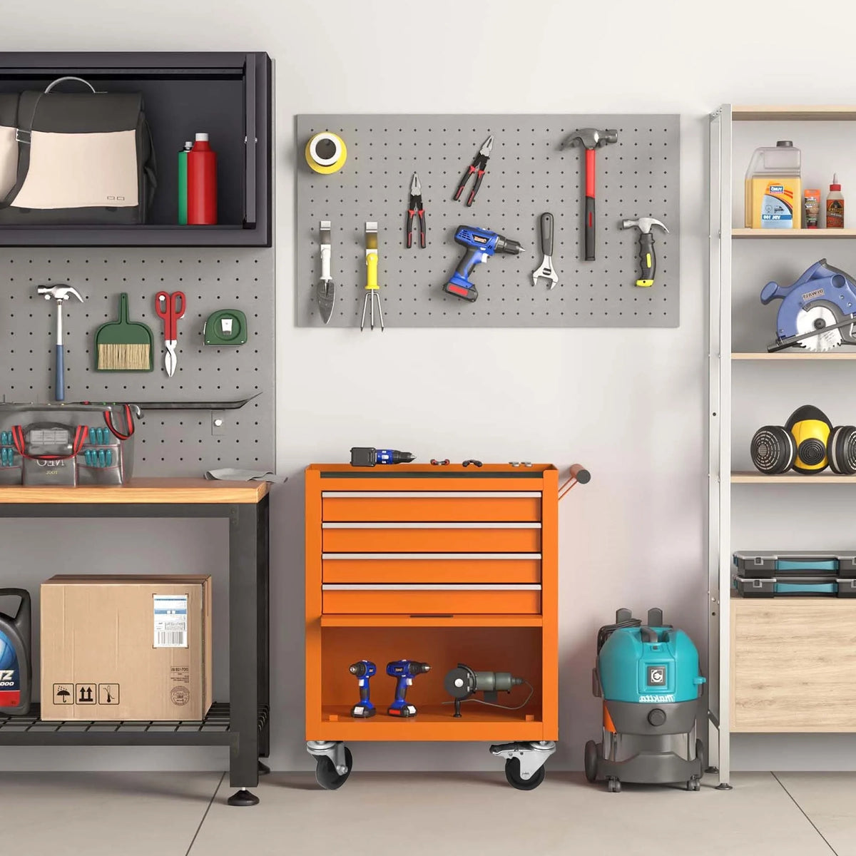 24-in Steel 4-Drawer Rolling Tool Chest F22237