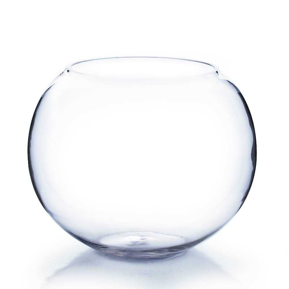 Clear Glass Bubble Bowl Vase S50267
