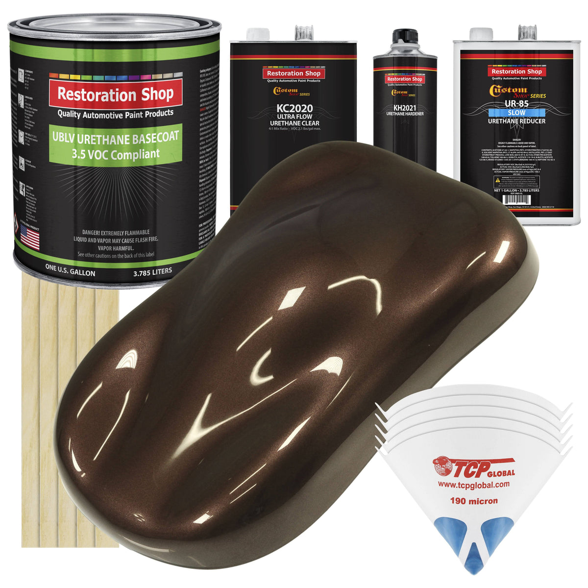Mahogany Brown Metallic 1 Gallon Urethane Automotive Car Paint U339875