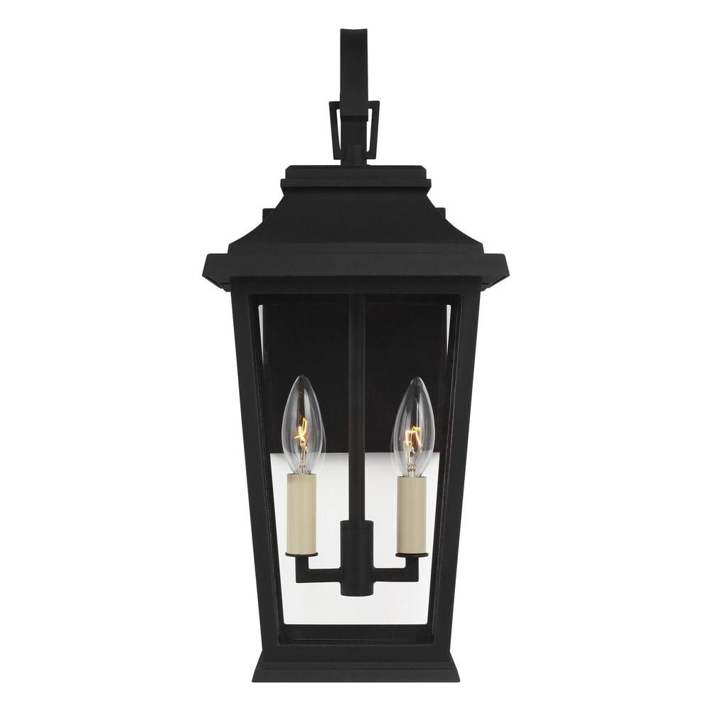 1 Light Textured Black Outdoor Wall Lantern G9029