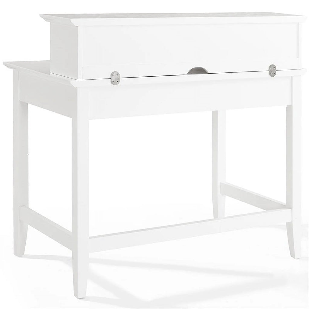 White Writing Desk with Hutch L850