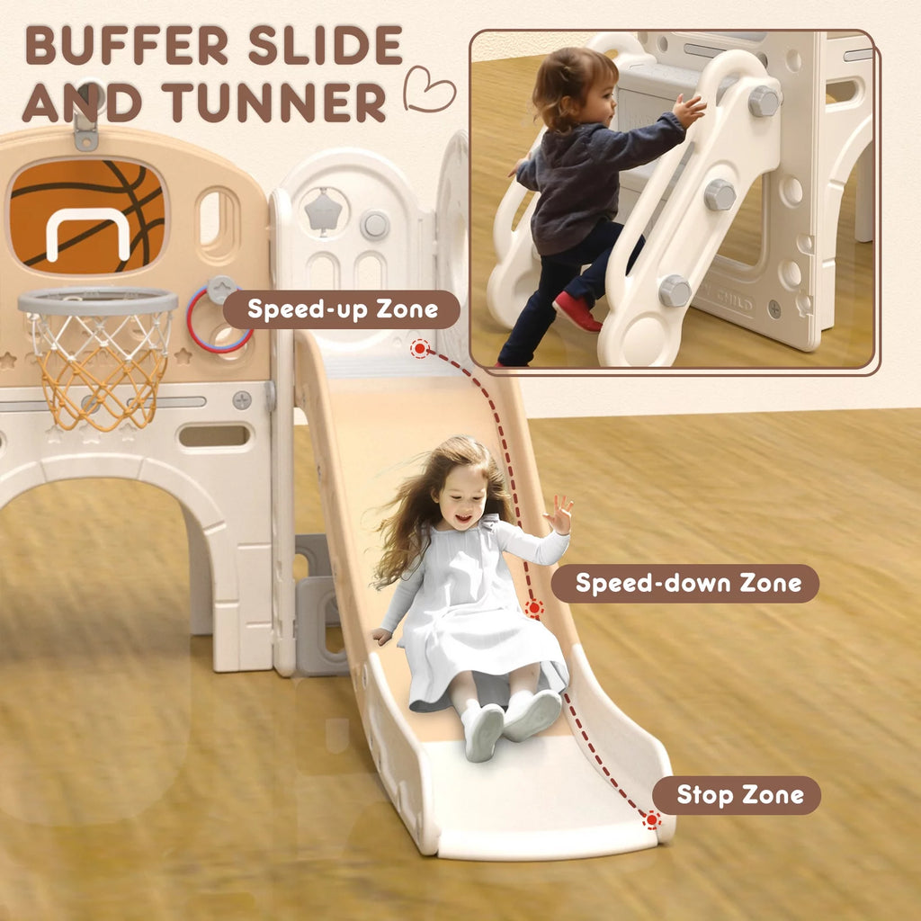 7-in-1 Kids Slide with Climber Play Set H64303