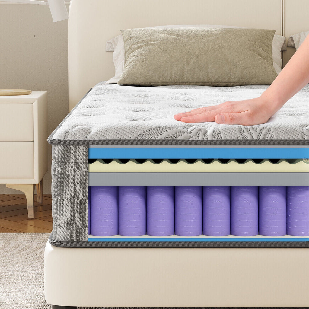 Queen Medium Plush Innerspring Hybrid Mattress Y72363
