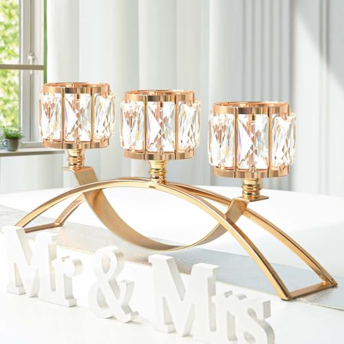 Black Set of 3 Crystal Candle Holders Y76751