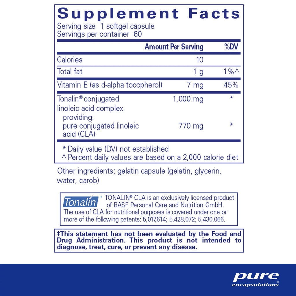 CLA 1,000 mg 60 Softgel Capsules Q145887