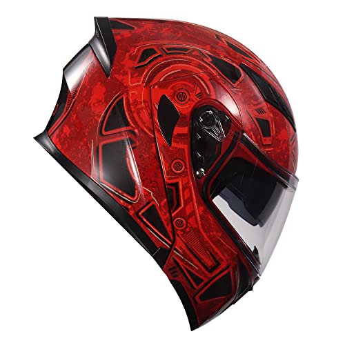 Motorcycle Dual Visor Flip up Modular Full Face Helmet L697000