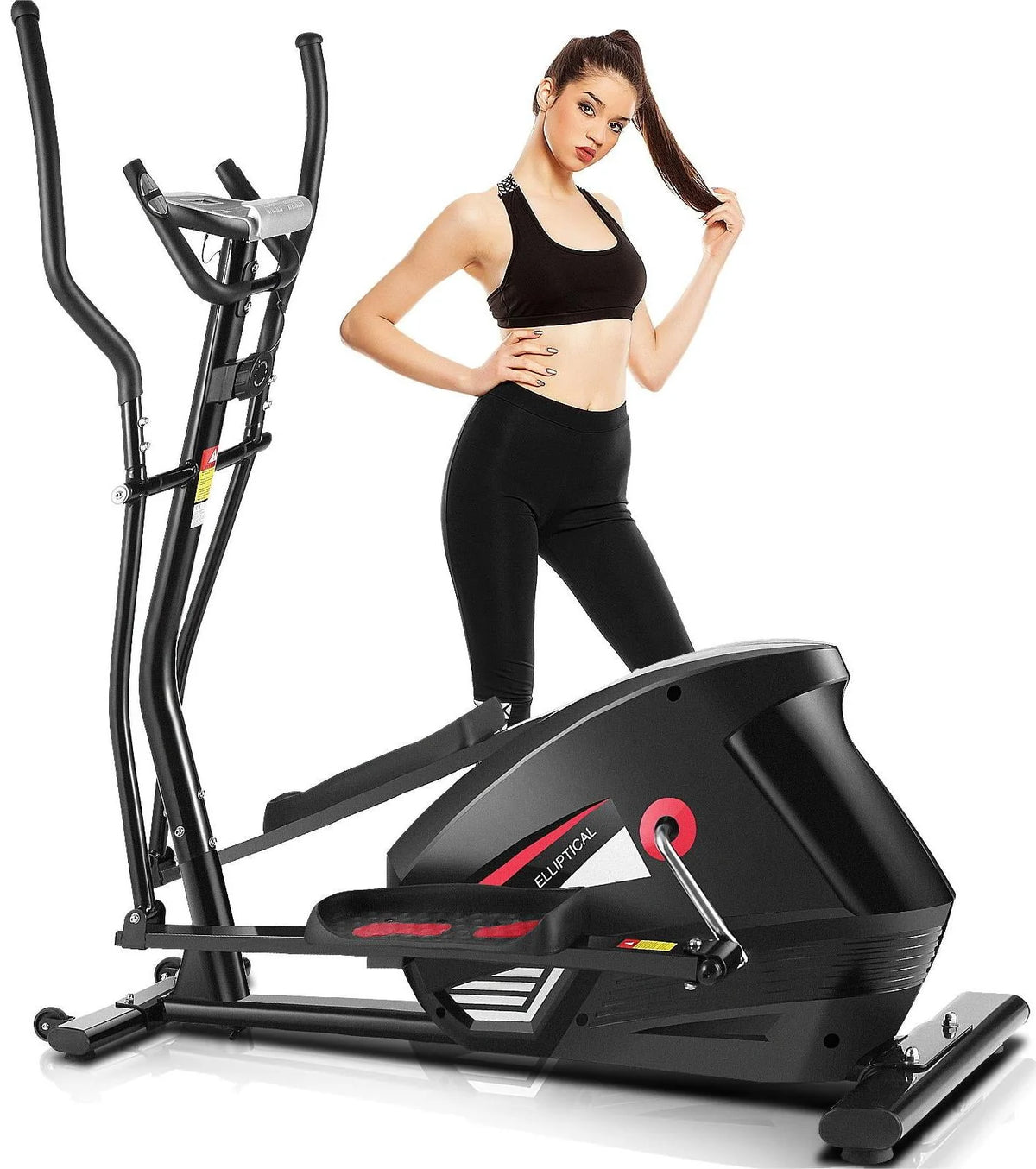 Elliptical Machine with 10 Levels Magnetic Resistance & LCD Display A566604