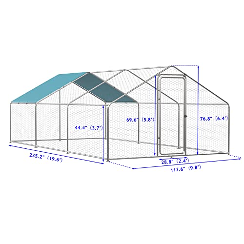 1.25'' Large Metal Chicken Coop with Cover L9136