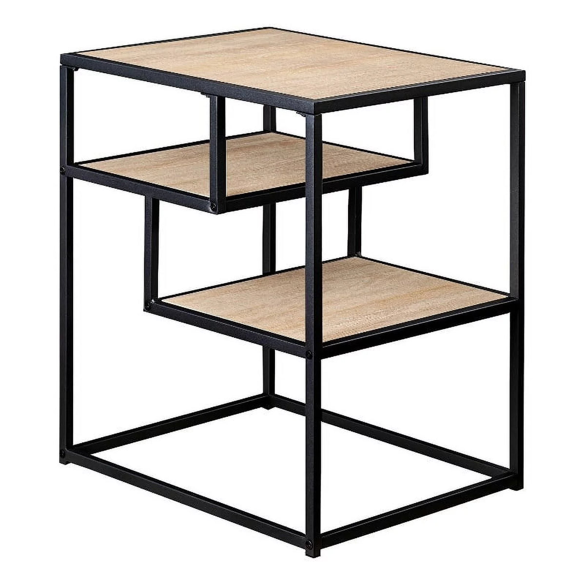 16" Metal and Wood Side Table H4309