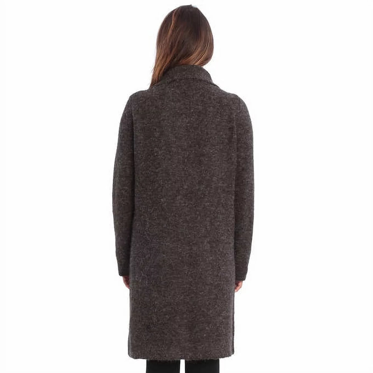 Gray Soft Drape Collar Sweater Coat M3669
