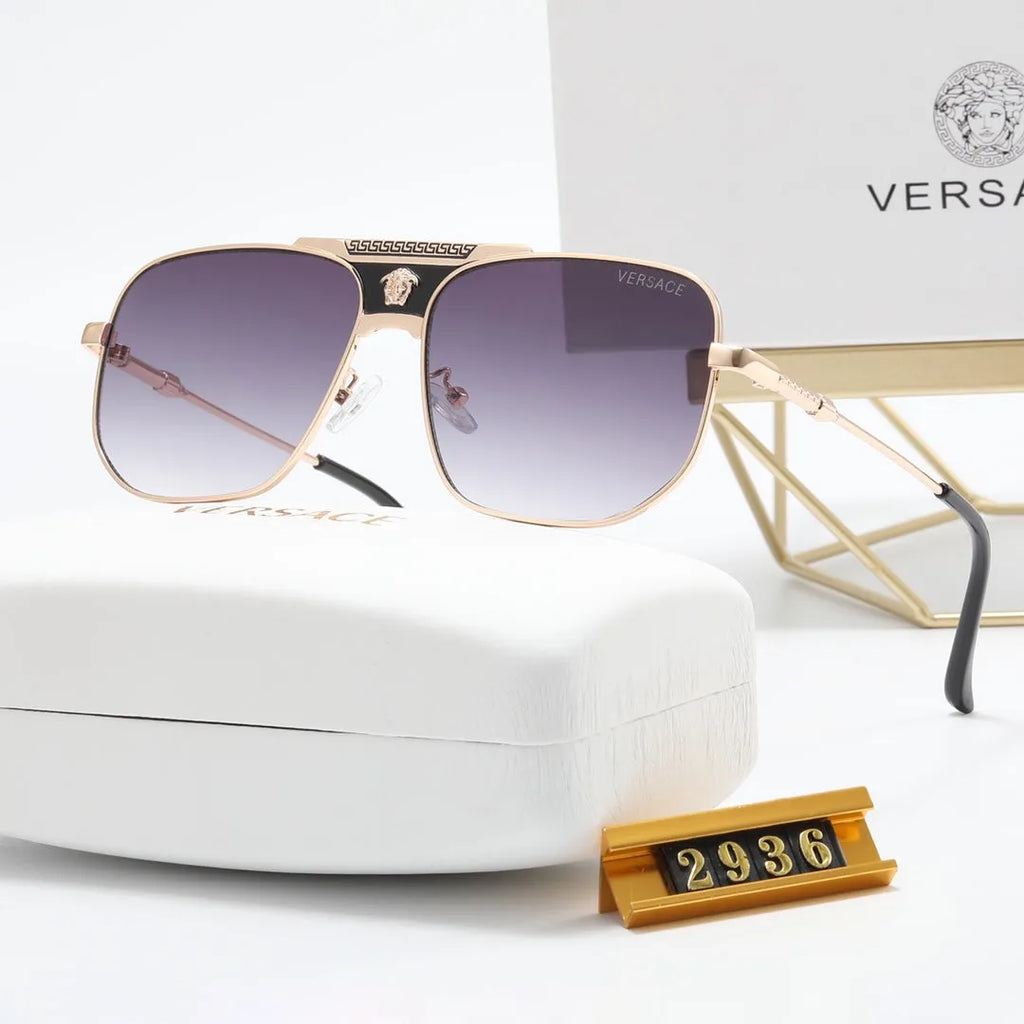 Round Stripe Printed Polarized Sunglasses V912609