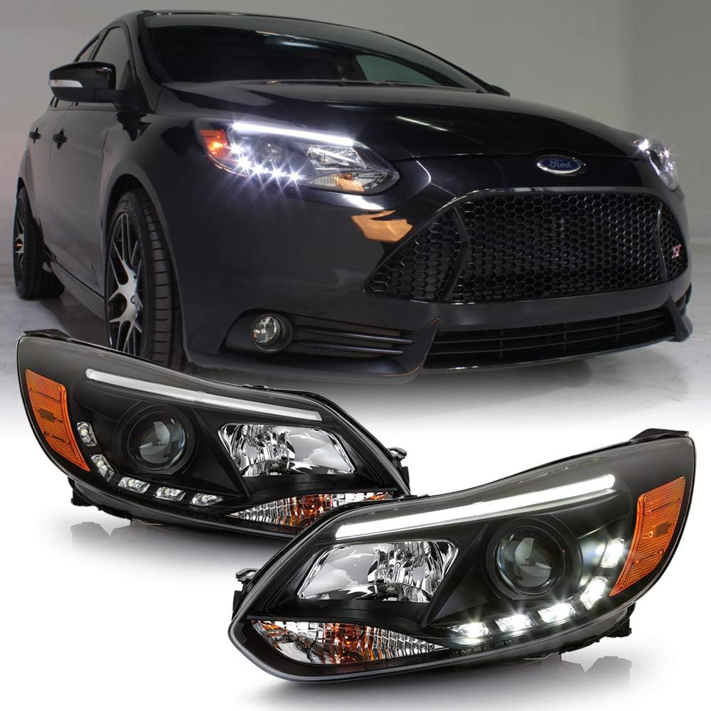 Black Projector Headlights Pair Left+Right Q5549